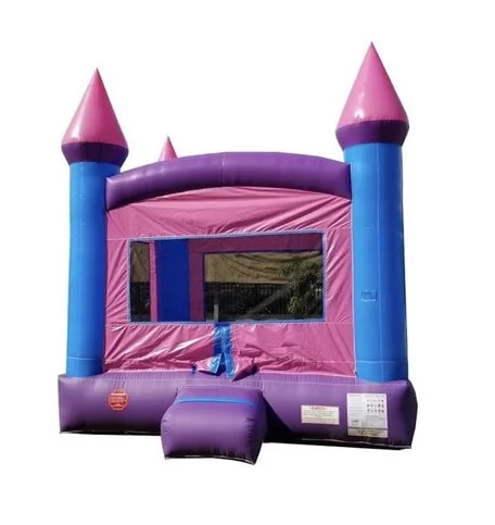 Pink and Blue Castle Bounce House
